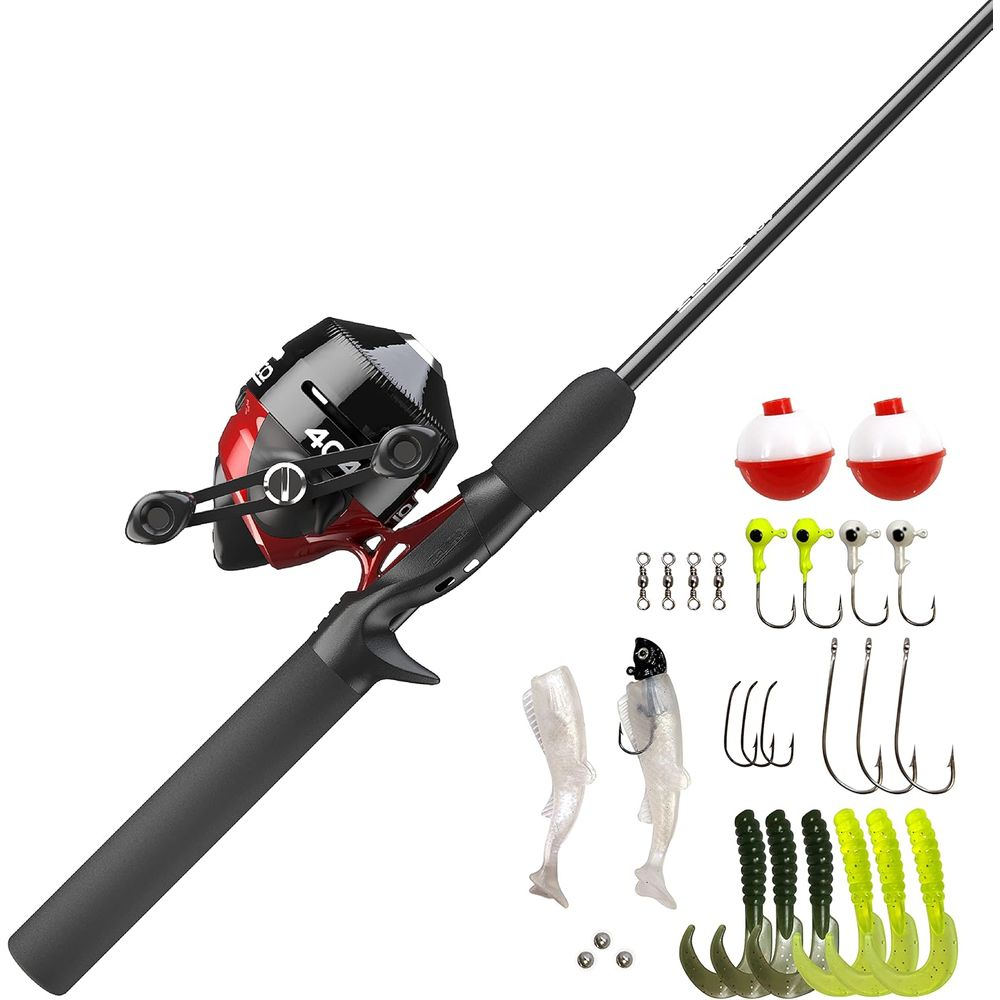5'6 Two-Piece Fiberglass Spinc - Spincast Reel ulasan dan harga