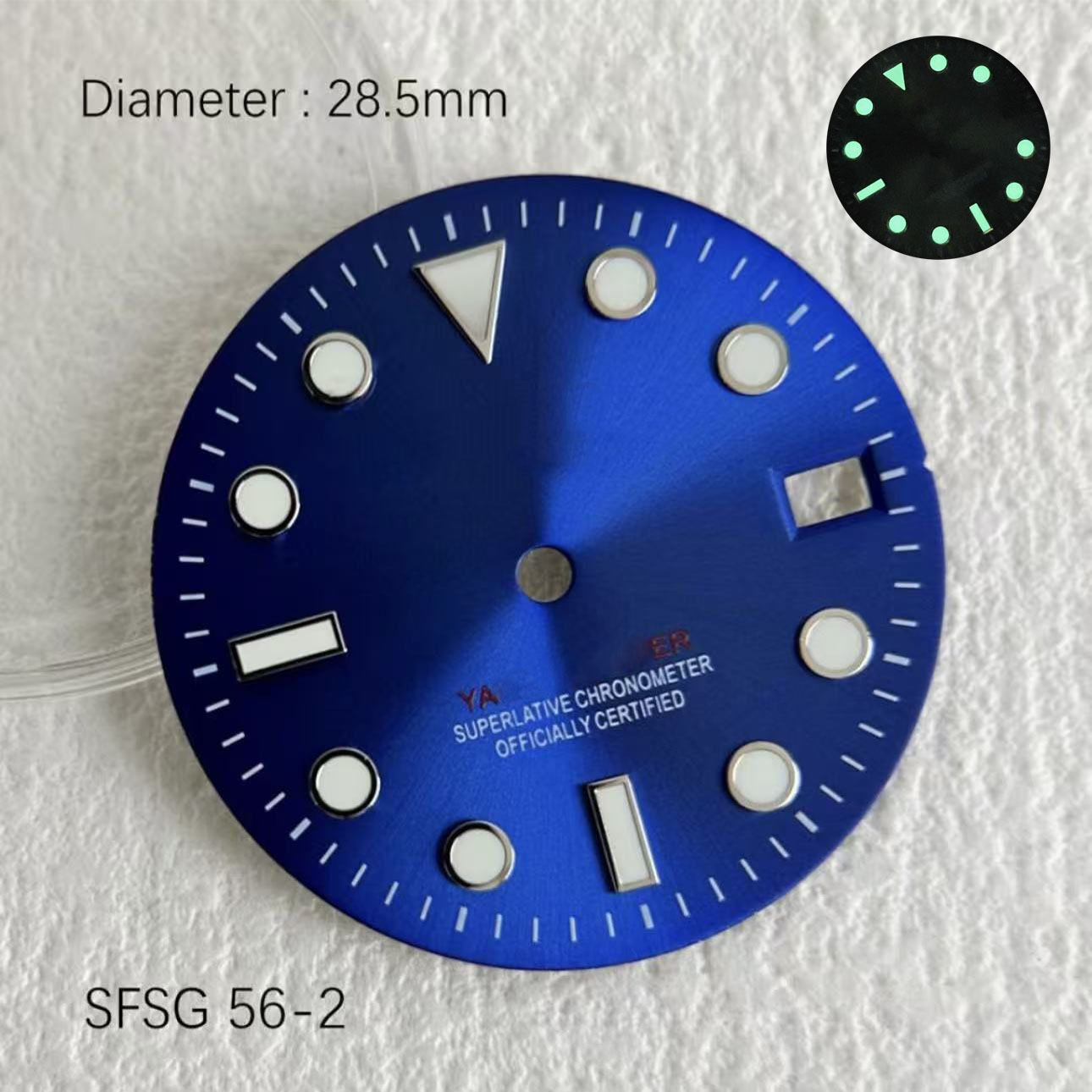 Hot SUB 28.5mm NH35 Green Glow - Reel Case ulasan dan harga