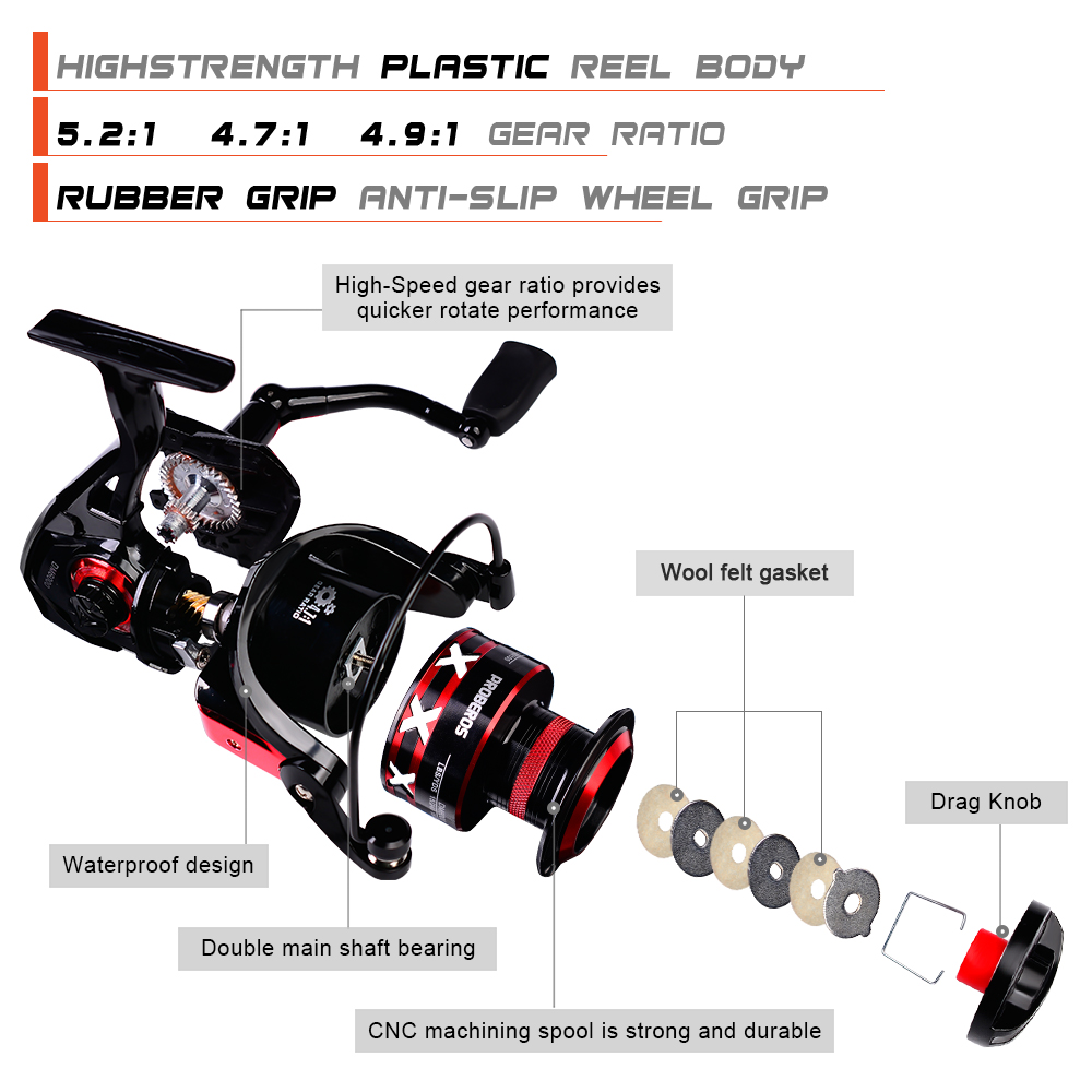 PROBEROS Spinning Reel 9-23KG  - Reel Drag Knob ulasan dan harga