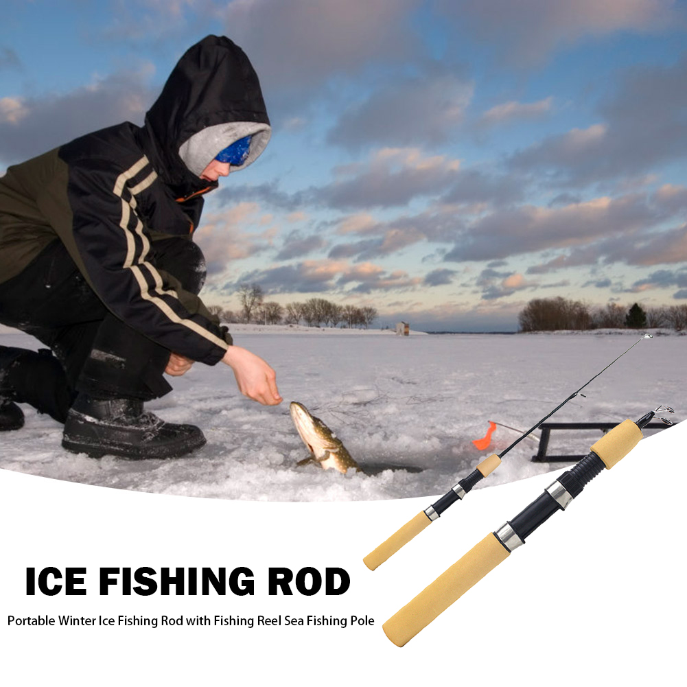 Ice Fishing Rod Portable Spinn - Ice Fishing Reel ulasan dan harga