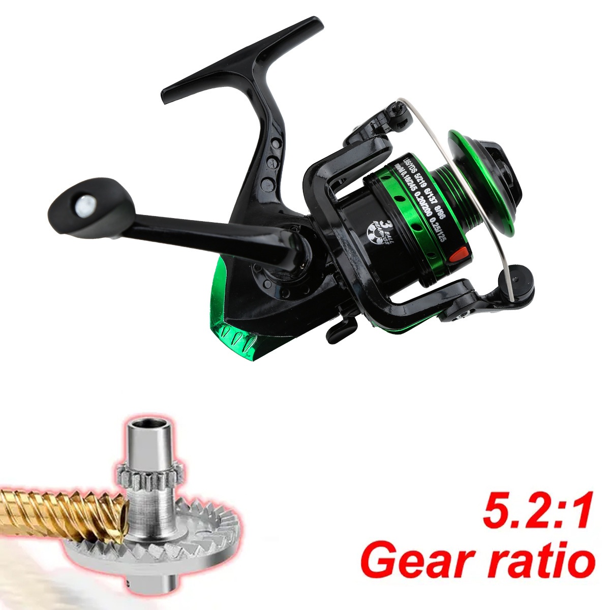 Metal Spinning Reel 5.2:1 Gear - Ice Fishing Reel ulasan dan harga