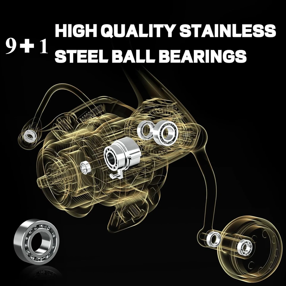 Spinning Reel, 9+1 BB Incredib - Spinning Reel ulasan dan harga