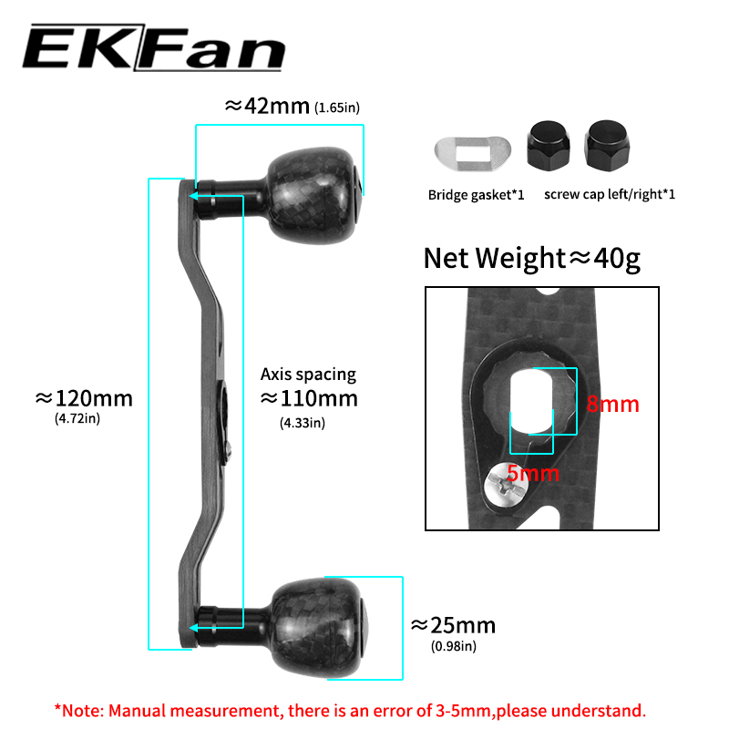 EKFan 120mm Baitcasting Reel h - Reel Handle ulasan dan harga