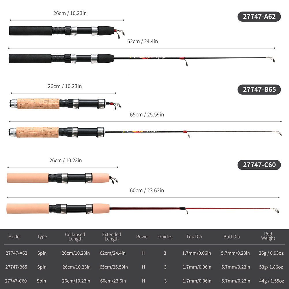 1 Set Fishing Rod With Fishing - Ice Fishing Reel ulasan dan harga