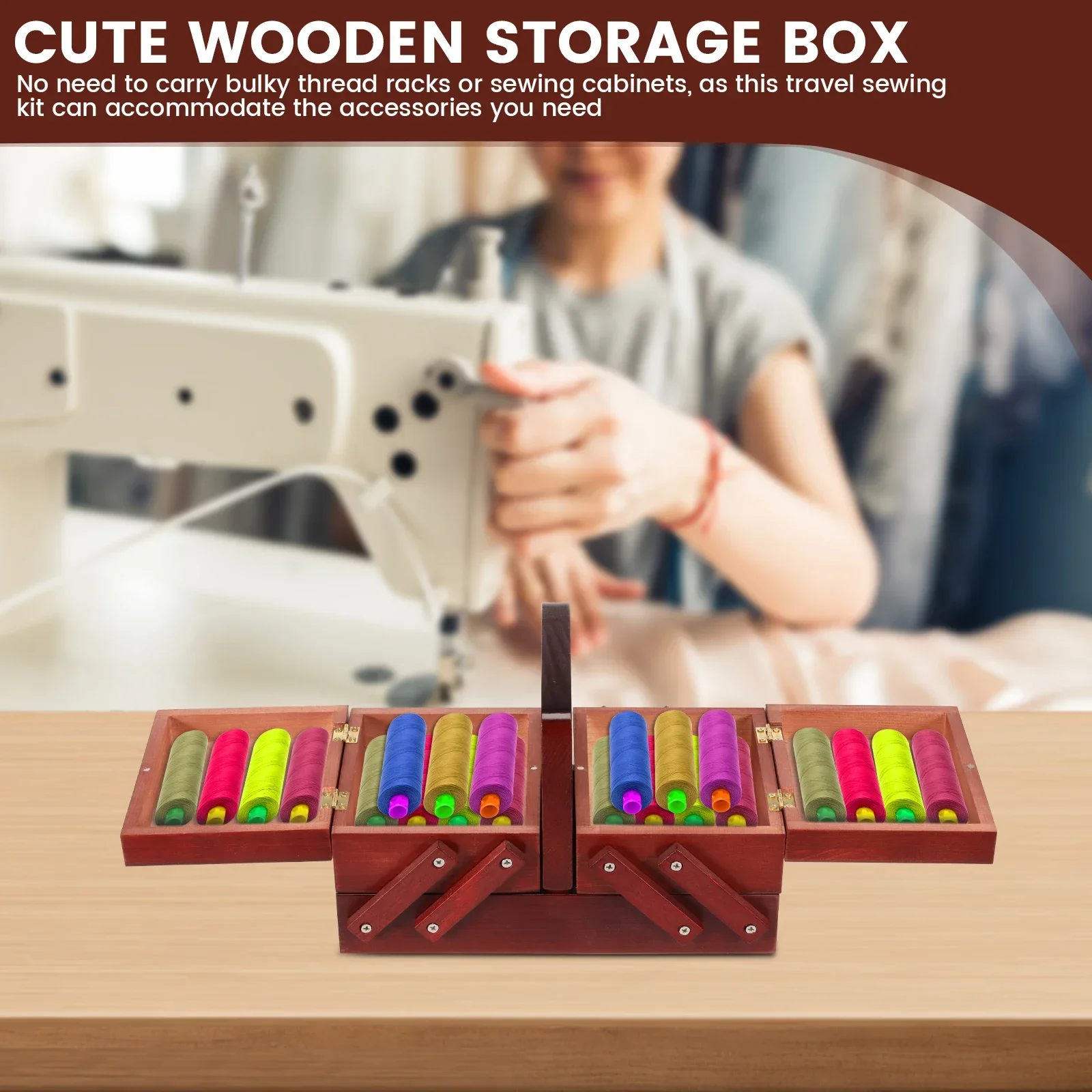 Expandable Sewing Thread Box W - Reel Case ulasan dan harga